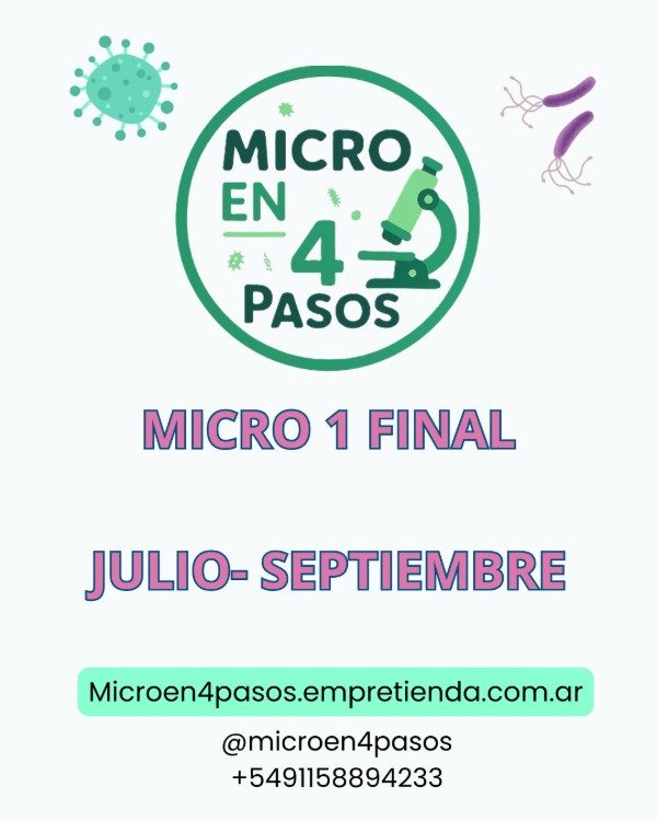 Producto - MICROBIOLOGIA 1 FINAL PREMIUM JULIO - SEPTIEMBRE