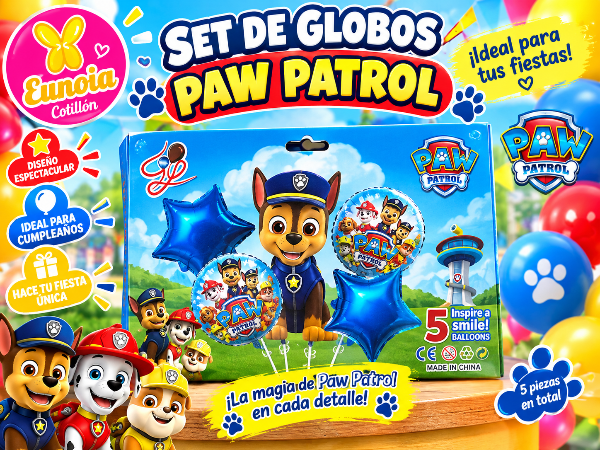 Producto - Set globos de paw patrol