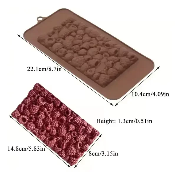 Producto - Molde silicona tableta choco frambuesas - 3