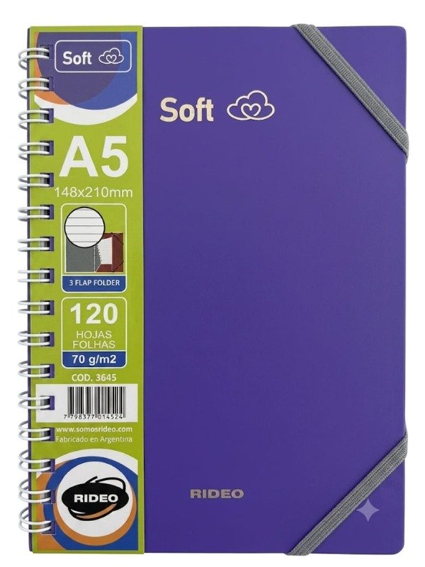 Producto - Cuaderno A5 de 120 hojas - Violeta