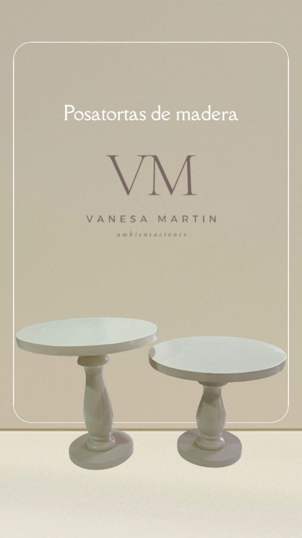 Producto - Posatortas de madera beige