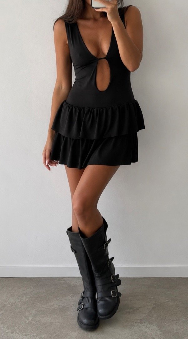 Vestido microfibra delf