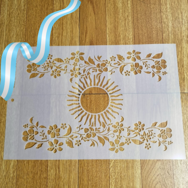 Producto - ST 5314 de 20x30 cm - Stencil Bandera Argentina