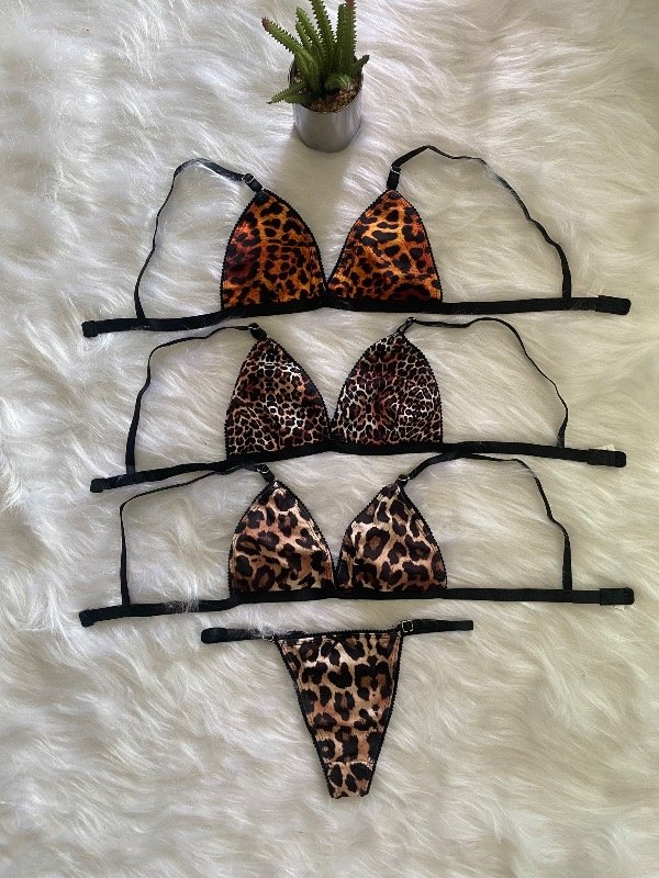 Producto - Conjunto de Lycra triángulo animal print (Precio por docena)