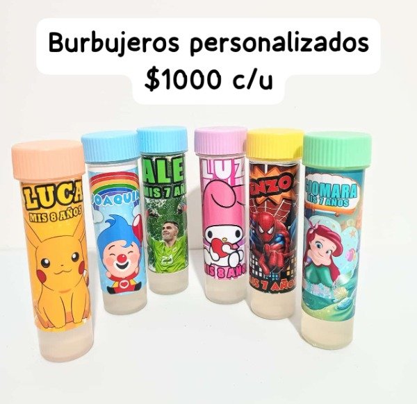 Producto - burbujero personalizado con nombre y añito grande