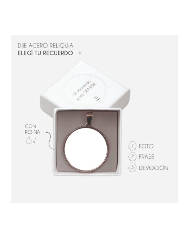 Producto - Dije Acero Reliquia Personalizada