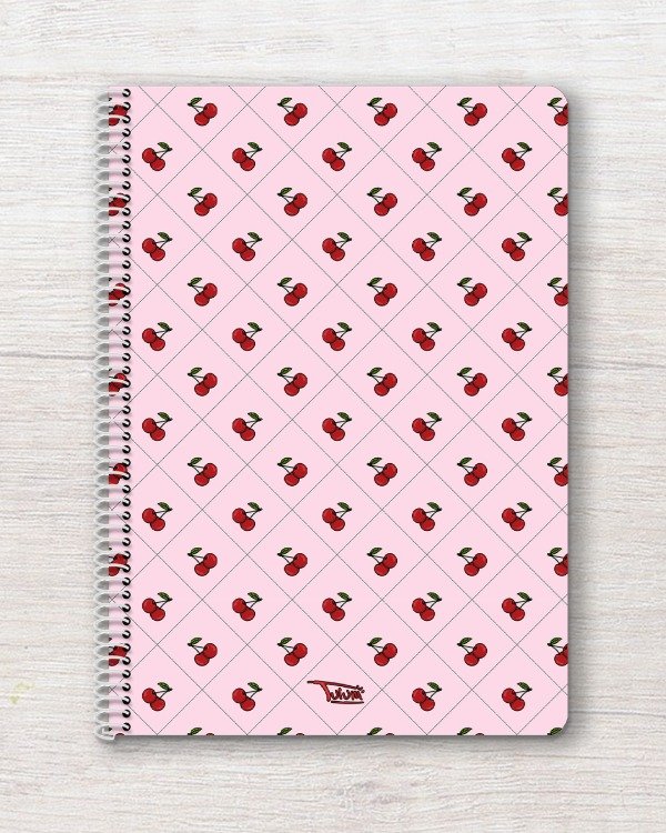 Producto - Cuaderno A4 tapa rígida plástica RAYADO 50h dis. cherry