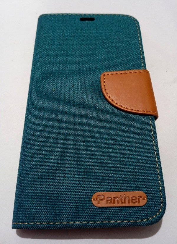 Producto - Funda Libro Jean Verde-Marrón para Moto G4 Plus