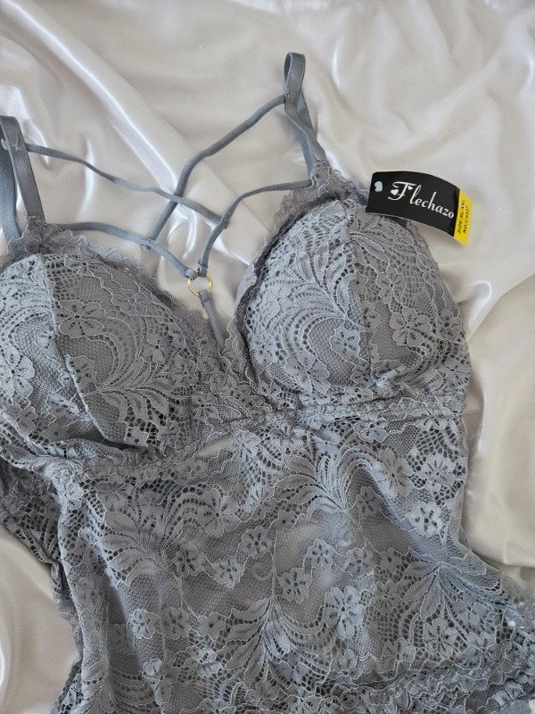 Producto - BODY IMPORTADO DE ENCAJE CON PUSH UP (A47 I) GRIS