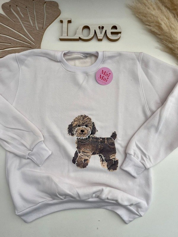 Producto - Buzo Blanco Estampa PERRITO"- COD 4610