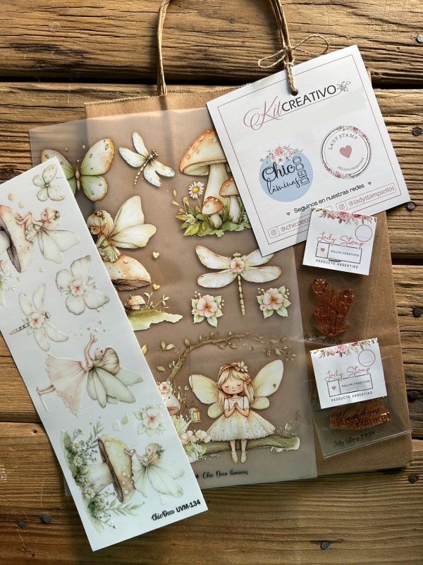 Producto - KIT CREATIVO Lady Stamp - Chic Deco Láminas HADAS