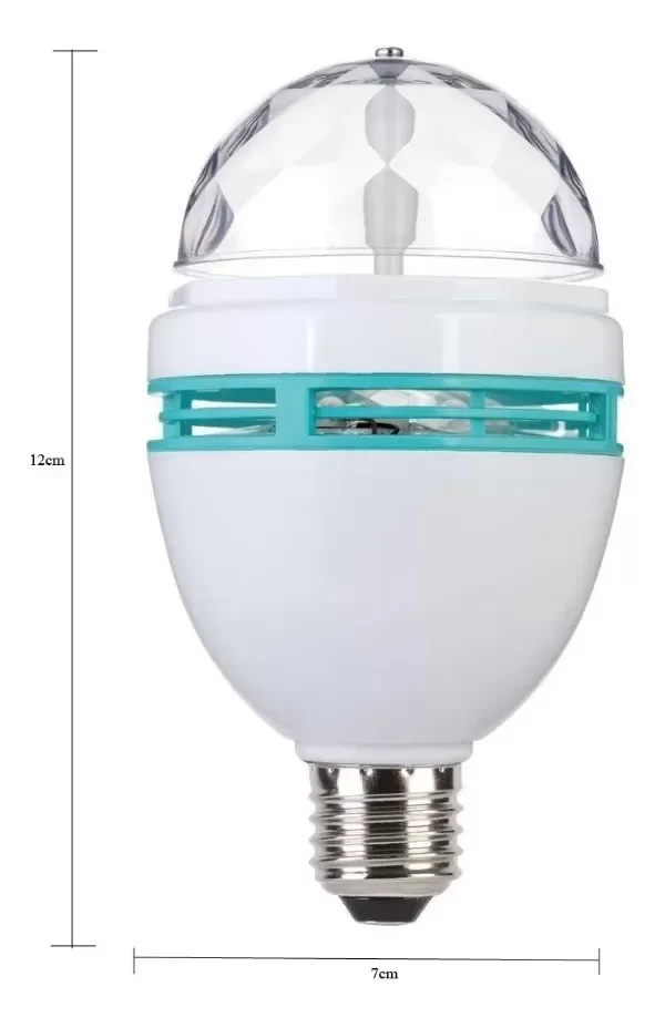 Producto - Lampara Giratoria Luces Led Dj 3 Colores Rgb Efectos Fiestas