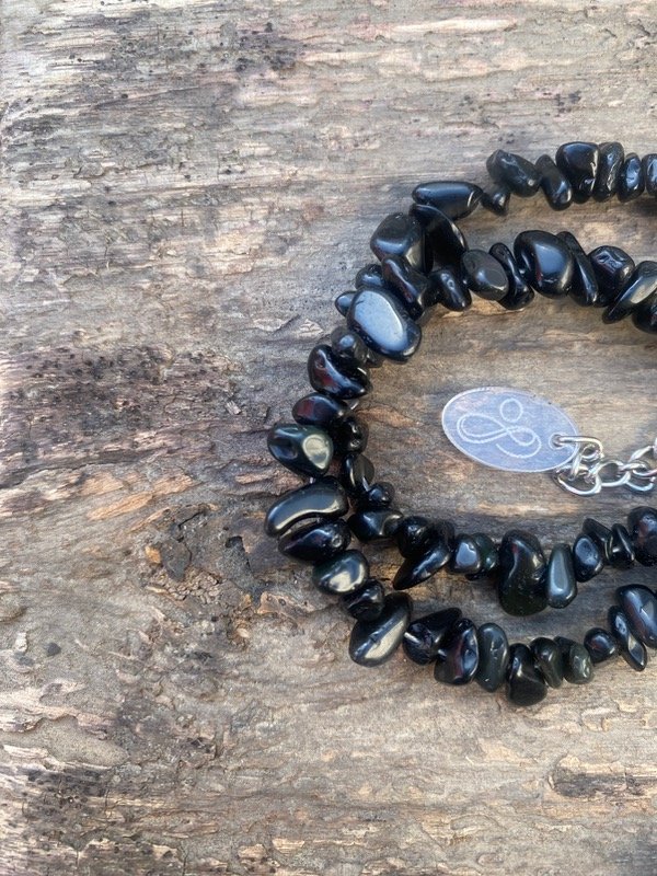 Producto - Gargantilla Amuleto Obsidiana Protección y limpieza energética. - 1