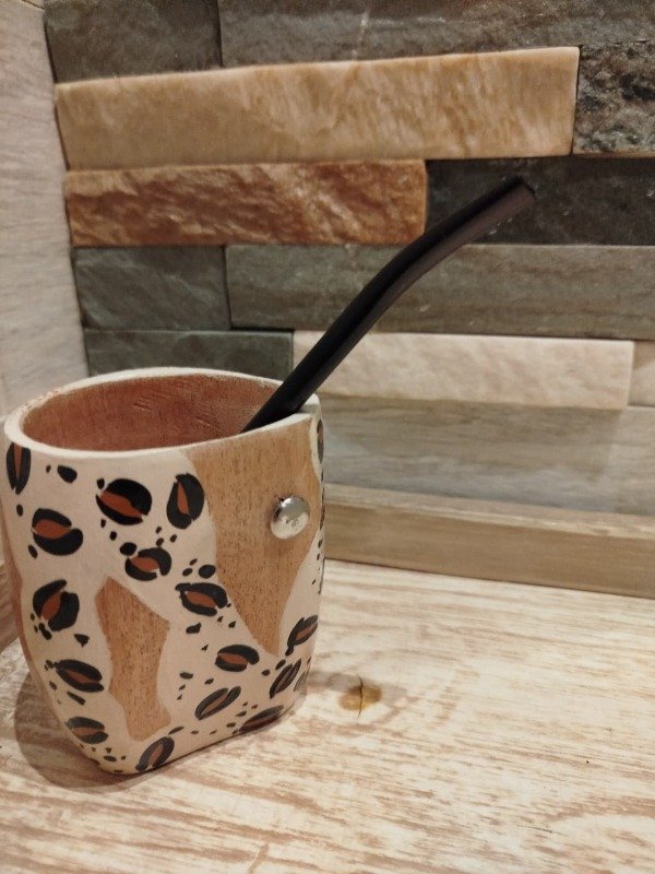 Producto - Mate RANCHERO pintado-CAFE-