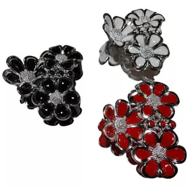 Producto - Broches Para Pelo mujer S/metal Flores Con Strass X unidad - 5