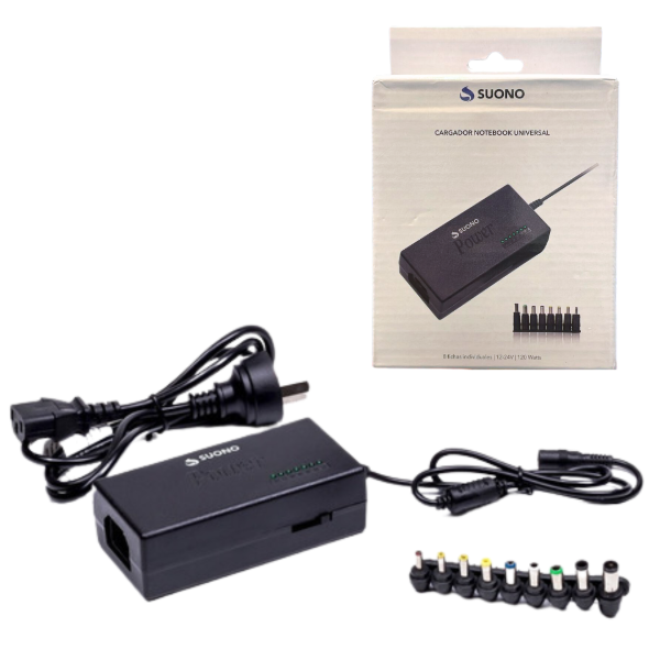 Producto - CARGADOR NOTEBOOK UNIVERSAL SUONO 120W