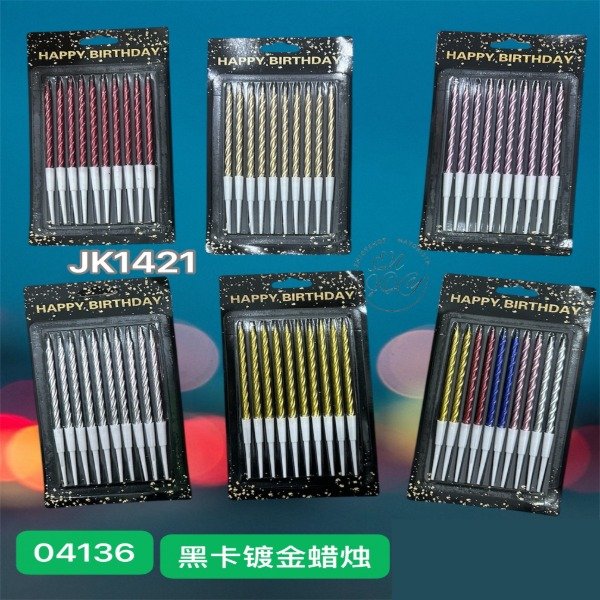 Producto - VELAS METALIZADO TIRABUZON X10 4136-40116