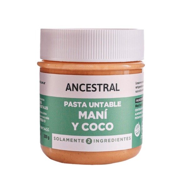 Producto - Pasta Untable Mani y Coco x 200g ANCESTRAL