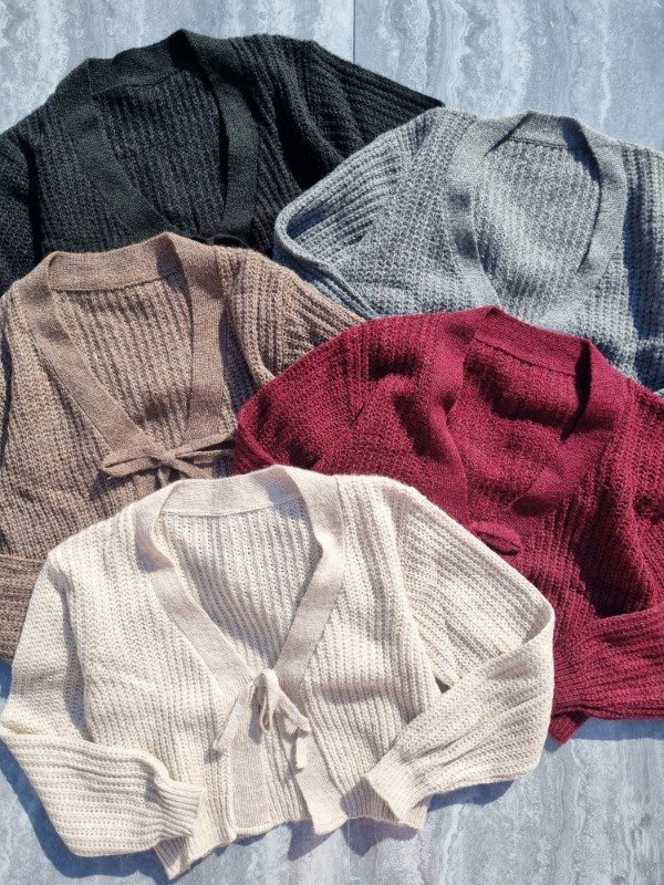 Producto - [cardigan011] Saco frizz moño