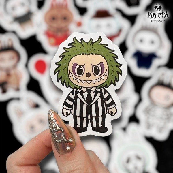 Producto - Sticker vinilo Labubu - Beetlejuice