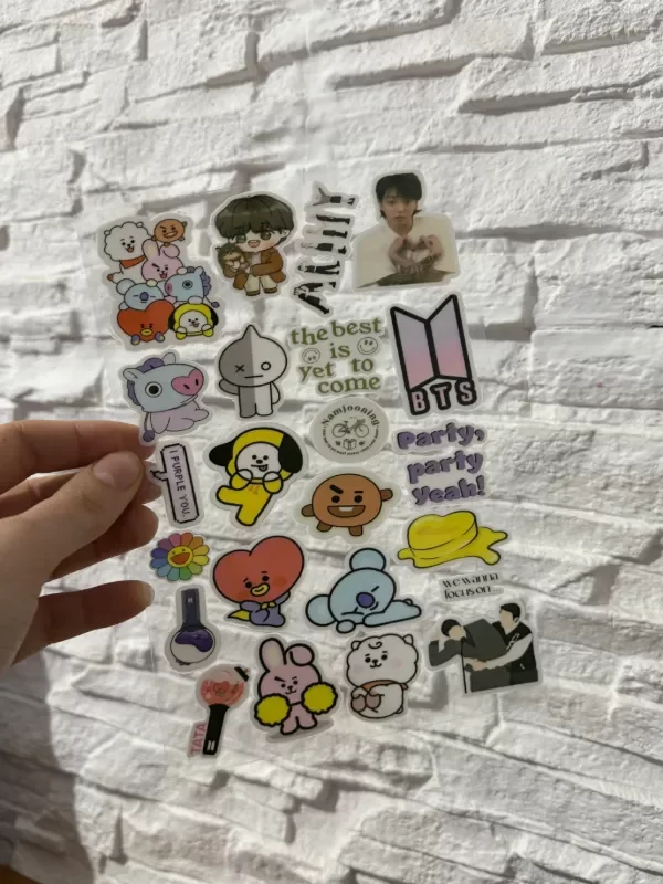 Producto - Plancha Stickers UV BTS