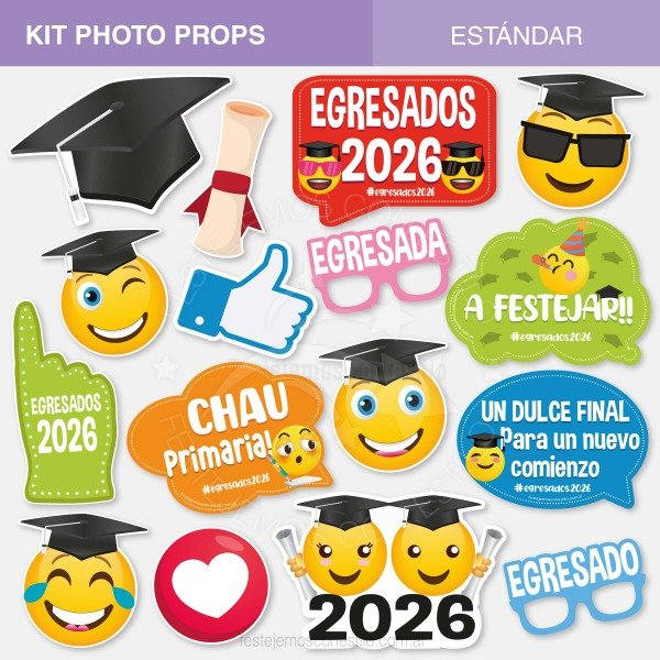 Producto - Photo Props Imprimible Egresados Primaria - 0