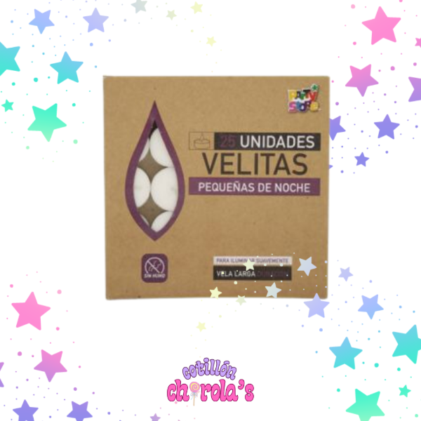 Producto - VELAS NOCHE - 1,45cm X 25 UNIDADES