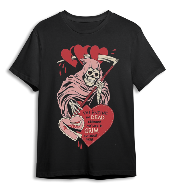 Producto - Remera Calavera Anti San valentin Frase