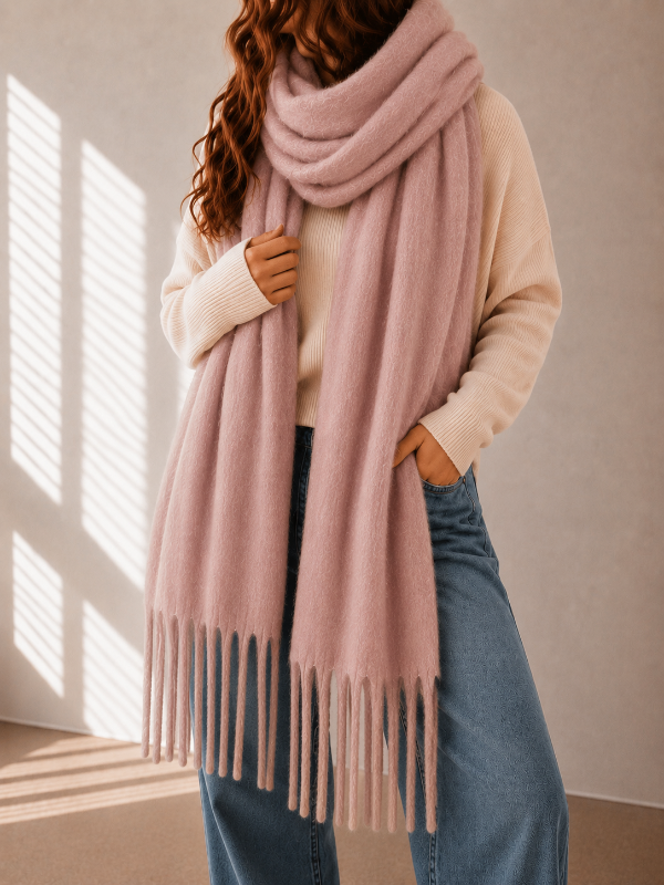 Producto - BUFANDON NUBE ROSA VIEJO 3017