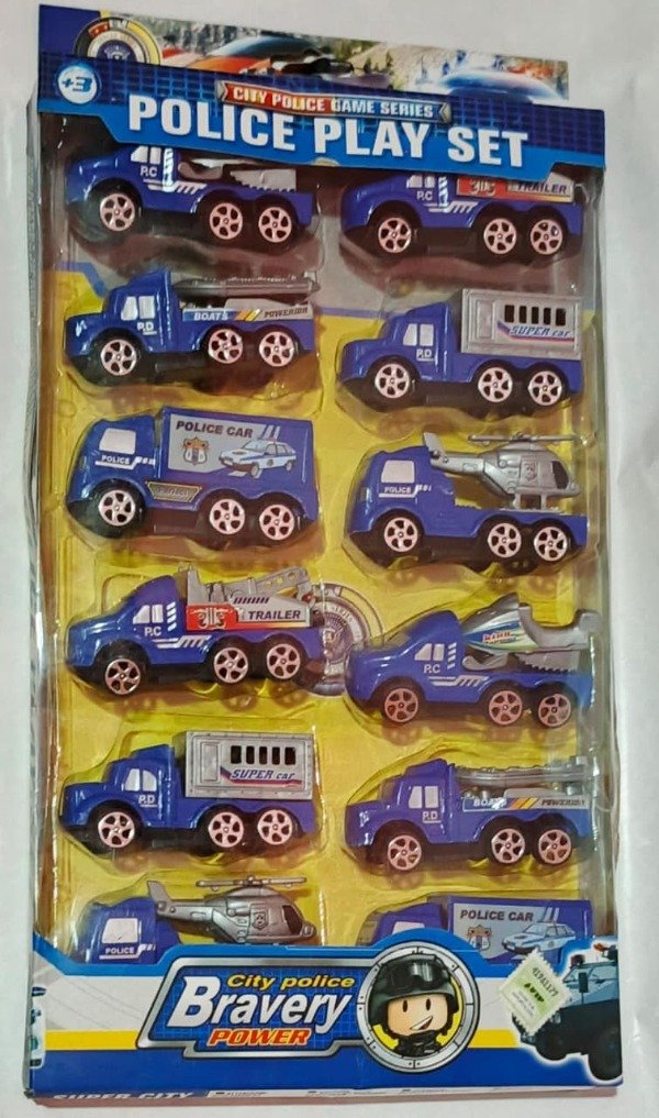 Producto - SET AUTOS POLICIA MINI X 12U