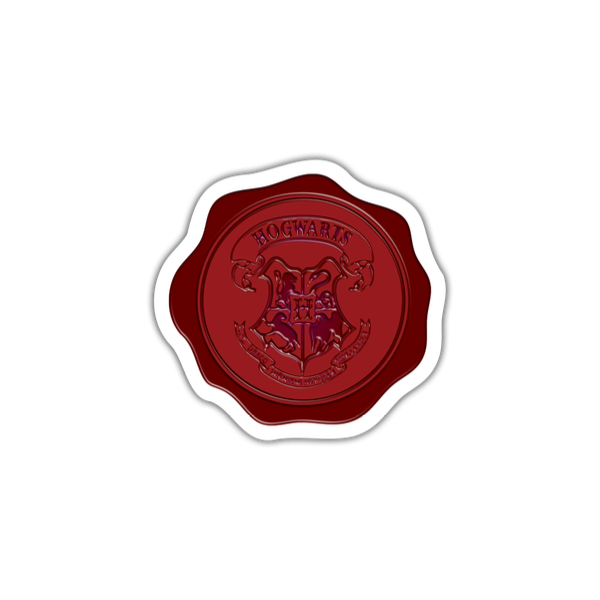Producto - Sello Hogwarts - Harry Potter - Vinilo Blanco + Laca