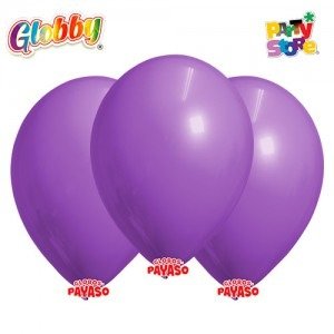 Producto - GLOBBY 9" LISO STANDARD LILA - Bolsita x 25 u