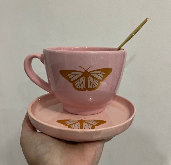 Producto - Set Olivia tazón y Plato Rosa