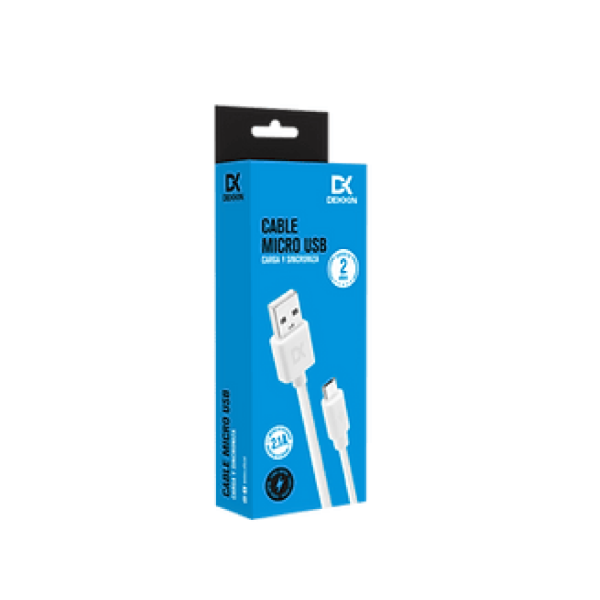 Producto - Cable micro usb trenzado Blanco NYLON