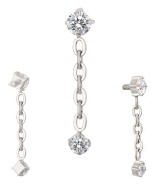 Producto - Labret prong set colgante