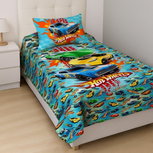 Producto - Cubrecama + Funda Hotwheels