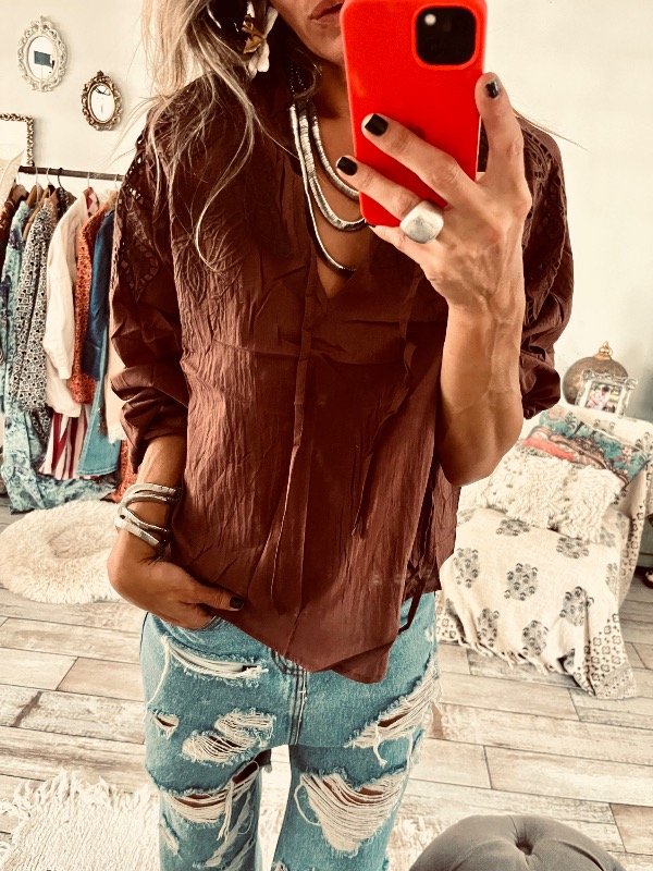 Producto - Blusa magnolia choco - 4
