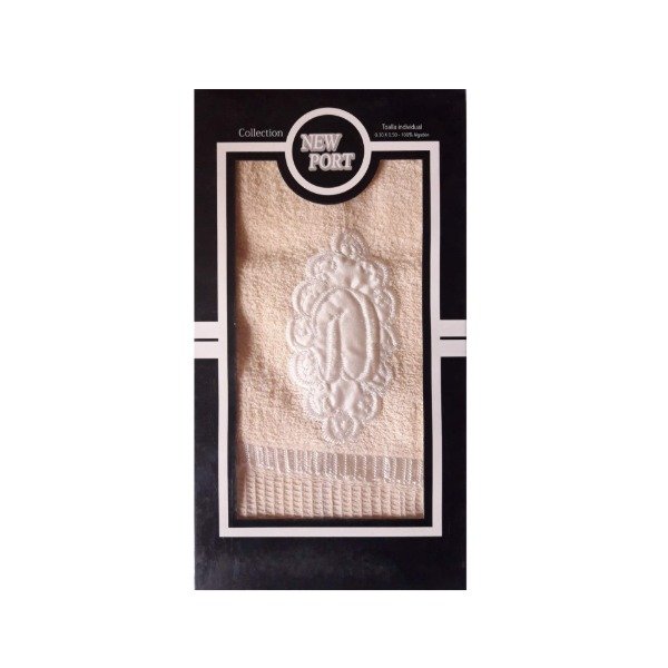 Producto - Toalla individual con Inicial New Port Bordada en Caja - 1