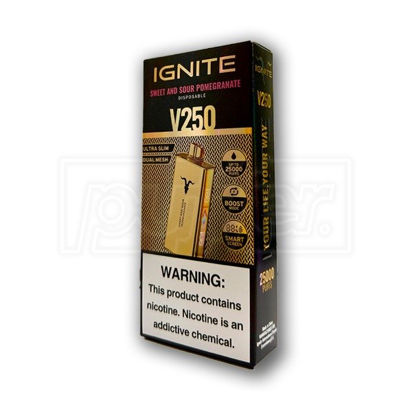 Producto - Ignite V250 Gold - Sweet and Sour Pomegranate (25.000 PUFFS RECARGABLE)