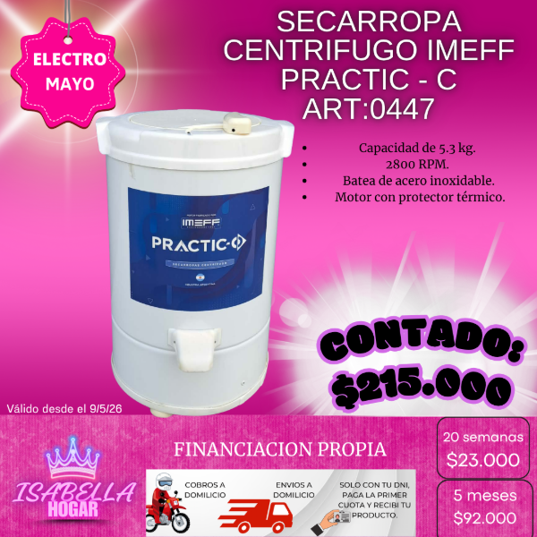 Producto - SECARROPA CENTIFRUGO IMEFF PRACTIC - C