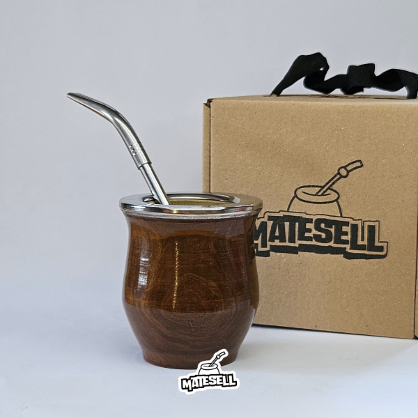 Producto - MATE CAMIONERO ALGARROBO DARK - Inox
