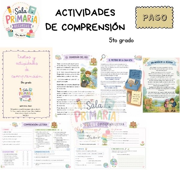 Producto - Actividades comprensión 5to