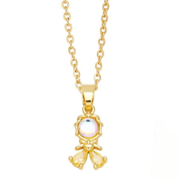 Producto - Collar Bella y Bestia-Titanio enchapado en oro