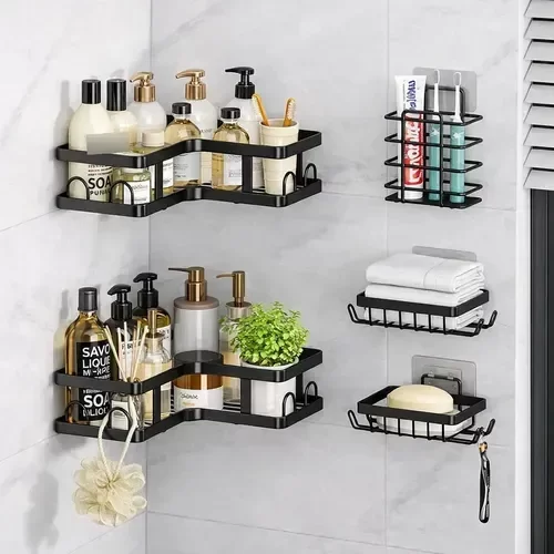 Producto - SET 5 ESTANTES METÁLICOS PARA DUCHA Y BAÑO