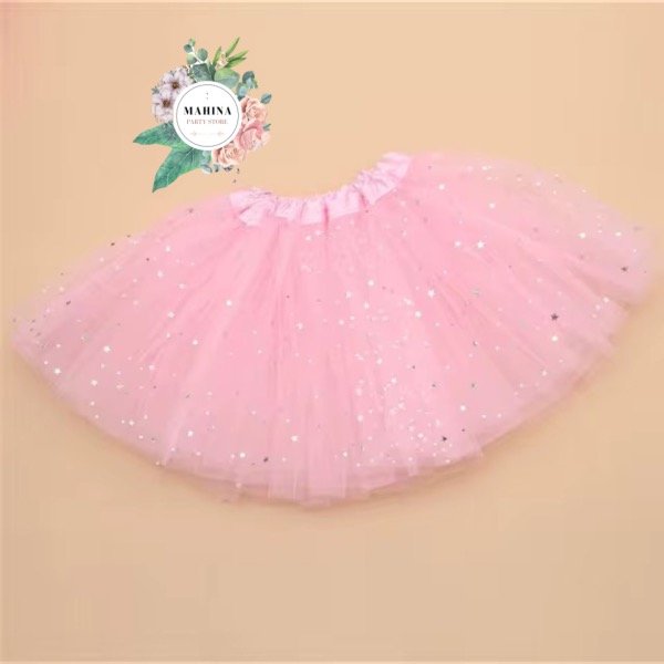 Producto - Tutú 3 capas rosa con brillos