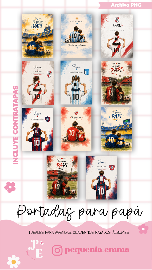 Producto - Pack portadas Papá - archivo digital PNG