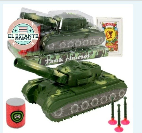 Producto - Tanque Militar Lanza Dardos Con Barril  ( 21x10 Cm )