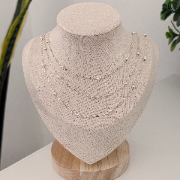 Producto - Cadena espejo bolitas 40cm AB