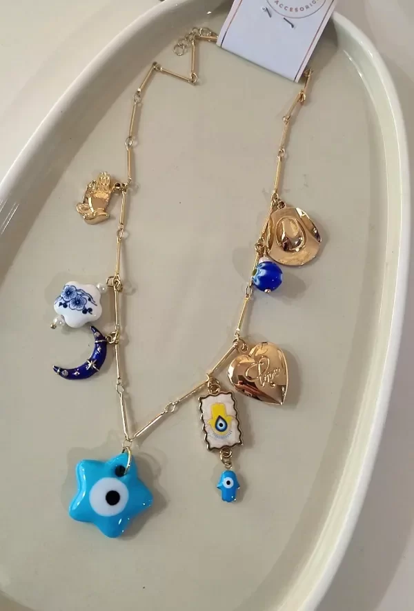Producto - Collar dijes y ojo turco