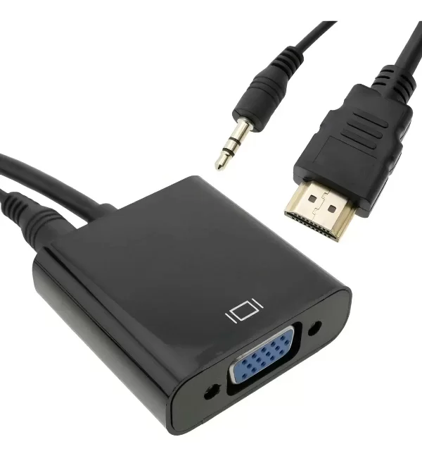 Producto - Cable Adaptador Conversor Hdmi A Vga Con Audio - 0